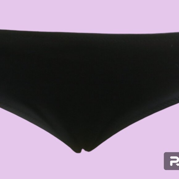 PINK Victoria's Secret plain basic swim bottoms in black/pink size medium. - Picture 6 of 7
